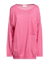 Snobby Sheep Woman Sweater Fuchsia Size 10 Silk, Cashmere In Pink