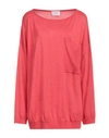 Snobby Sheep Woman Sweater Tomato Red Size 8 Silk, Cashmere