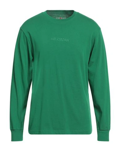 Jordan Man T-shirt Green Size S Cotton