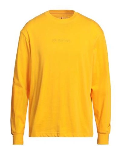 Jordan Man T-shirt Yellow Size Xxl Cotton