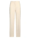Angela Davis Woman Pants Cream Size 6 Polyester, Viscose, Elastane In White