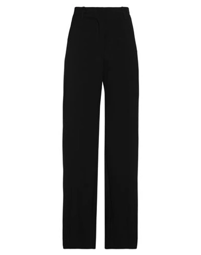 Angela Davis Woman Pants Black Size 10 Polyester, Viscose, Elastane