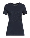 Armani Exchange Woman T-shirt Navy Blue Size S Cotton