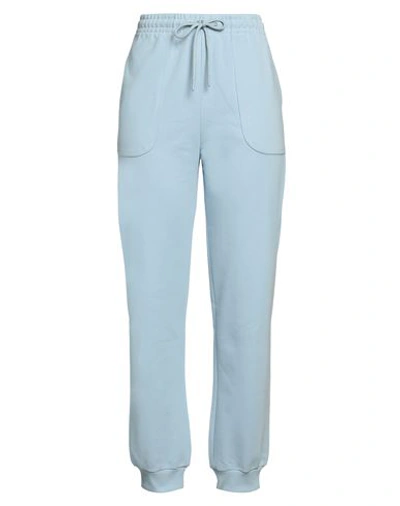 Trussardi Woman Pants Sky Blue Size Xl Cotton, Elastane