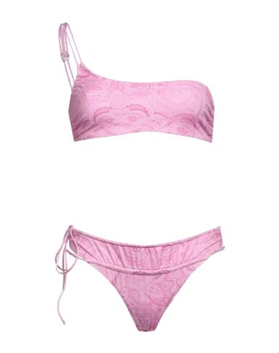 Gaelle Paris Gaëlle Paris Woman Bikini Pink Size L Polyester, Elastane