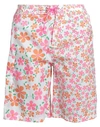 Erl Long-length Printed Recycled-shell Swim Shorts In Pink