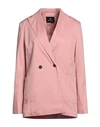 PS BY PAUL SMITH PS PAUL SMITH WOMAN BLAZER PASTEL PINK SIZE 6 COTTON, ELASTANE