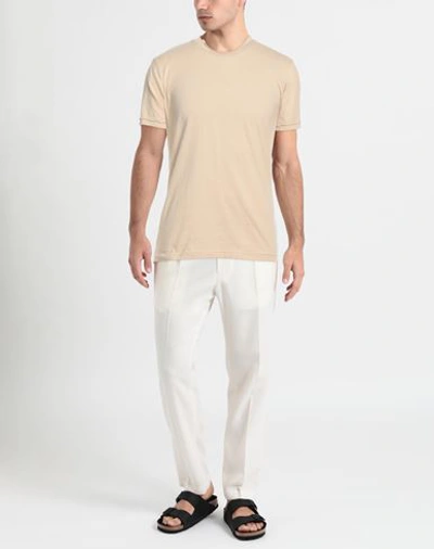 Daniele Alessandrini Homme Man T-shirt Beige Size S Cotton