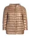 Herno Woman Puffer Sand Size 4 Polyamide, Polyester, Cotton In Beige