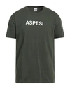 Aspesi Man T-shirt Military Green Size Xl Cotton