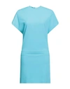Sportmax Woman Mini Dress Azure Size 10 Viscose, Elastane In Blue