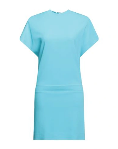 Sportmax Woman Mini Dress Azure Size 10 Viscose, Elastane In Blue