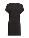 SPORTMAX SPORTMAX WOMAN MINI DRESS BLACK SIZE 6 VISCOSE, ELASTANE