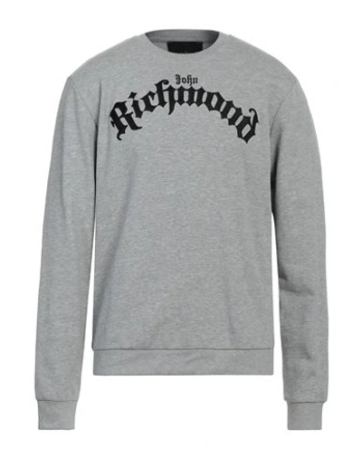 John Richmond Man Sweatshirt Grey Size Xxl Cotton, Polyester