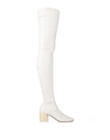 Mm6 Maison Margiela Woman Boot White Size 8 Soft Leather