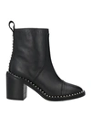 ZADIG & VOLTAIRE ZADIG & VOLTAIRE WOMAN ANKLE BOOTS BLACK SIZE 6 SOFT LEATHER