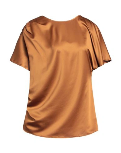 Manila Grace Woman Top Brown Size 8 Polyester In Brown
