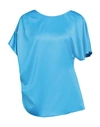 Manila Grace Woman Top Azure Size 8 Polyester In Blue
