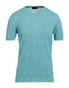 Roberto Collina Man Sweater Turquoise Size 40 Linen In Blue