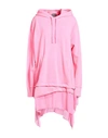 Diesel Woman Sweatshirt Pink Size S Cotton, Elastane, Rayon