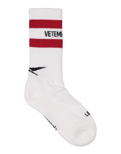 Vetements Man Socks & Hosiery White Size 6-9 Cotton, Polyamide, Elastane