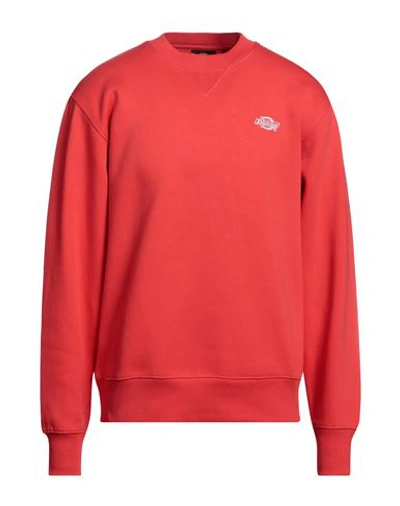 Dickies Man Sweatshirt Red Size M Cotton, Polyester, Elastane In Red