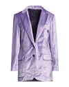 Rag & Bone Woman Blazer Purple Size 4 Cotton, Viscose In Purple