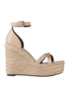 Versace Woman Espadrilles Beige Size 10 Calfskin