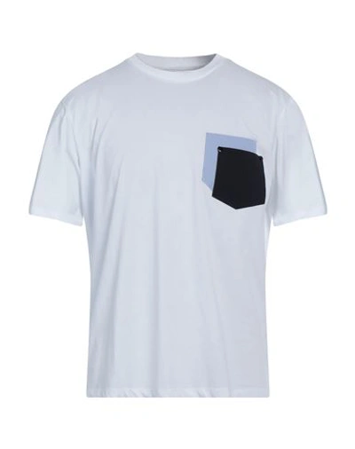 Pmds Premium Mood Denim Superior Man T-shirt White Size Xxl Cotton, Polyamide, Elastane