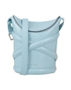 Alexander Mcqueen Woman Cross-body Bag Sky Blue Size - Calfskin