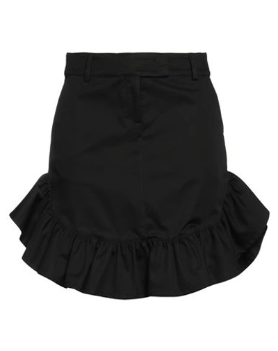 Trussardi Woman Mini Skirt Black Size 8 Cotton, Elastane