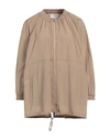 Peserico Woman Jacket Sand Size 10 Cotton, Polyester In Beige