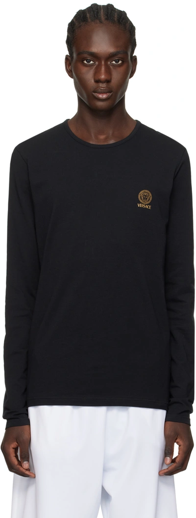 Versace Black Medusa Long Sleeve T-shirt