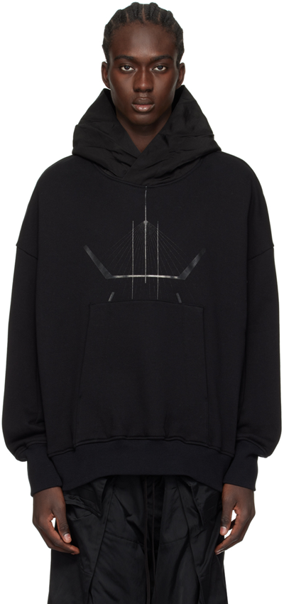 Julius Black Printed Hoodie