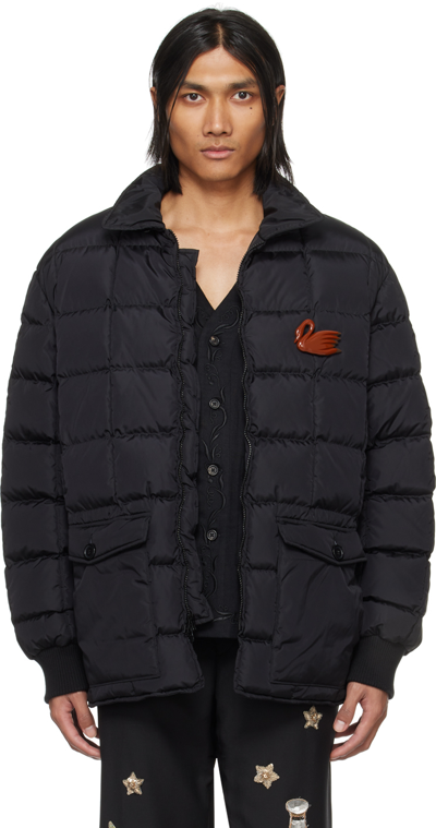 Bode Black Seattle Down Jacket In Black 1