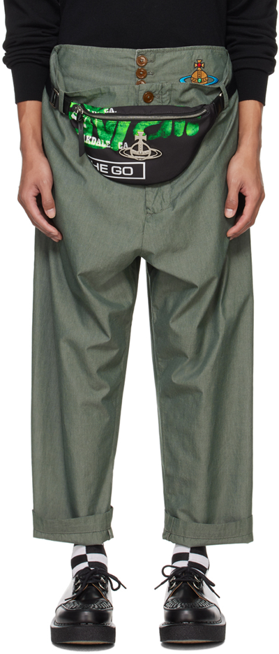 Vivienne Westwood Green Alien Trousers In 233-w00m2-p401de