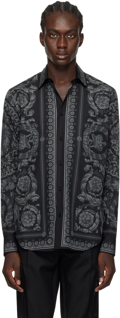 VERSACE BLACK BAROCCO SHIRT