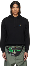 VIVIENNE WESTWOOD BLACK VIRGIN WOOL HOODIE