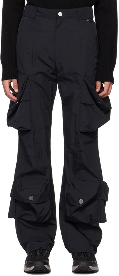 Ouat Black Channel Cargo Pants