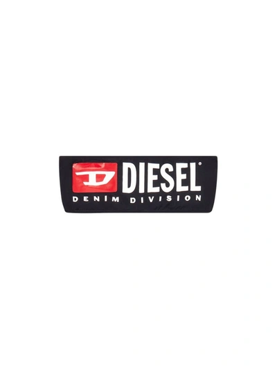 Diesel Bandeau Bikini Top With Maxi Logo In Black
