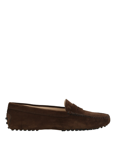Tod's Gommini Brown Suede Driving Loafers