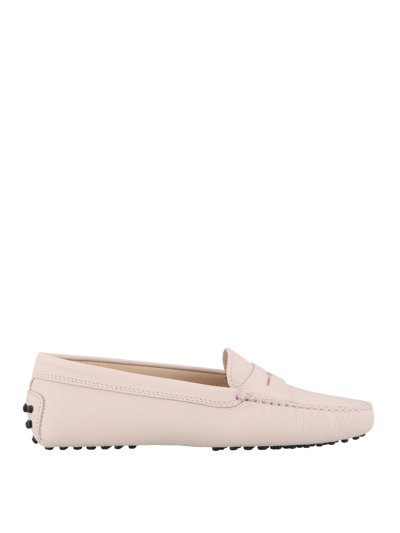 TOD'S GOMMINO CLASSIC POWDER LEATHER LOAFERS