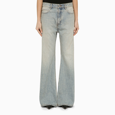 Balenciaga Denim Flared Jeans In Light Blue