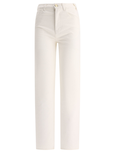 Chloé Flare Boyfriend Jeans In White