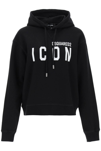 Dsquared2 Icon Hoodie In Black