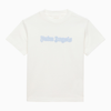 PALM ANGELS PALM ANGELS WHITE COTTON T SHIRT WITH LOGO