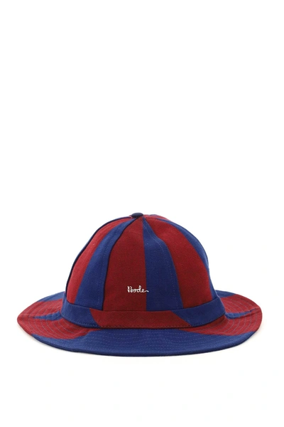 Bode Burgundy & Navy Killington Stripe Structured Hat In Mixed Colours