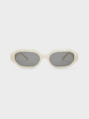 CHARLES & KEITH GABINE RECYCLED ACETATE OVAL SUNGLASSES