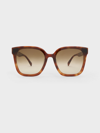 CHARLES & KEITH GABINE TORTOISESHELL OVERSIZED BUTTERFLY SUNGLASSES