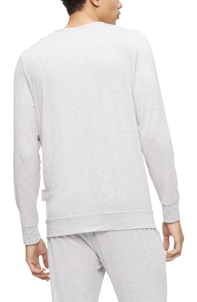 Calvin Klein Men's Ultra Soft Modern Modal Crewneck Lounge Sweatshirt In Grey Heather